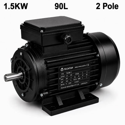 Techtop TML 90S 1.5kW 2 Pole 240V single phase electric motor
