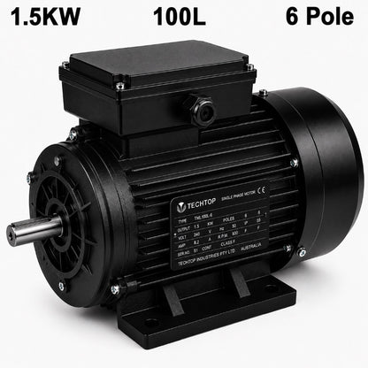 Techtop TML 100L 1.5kW 6 Pole 240V single phase electric motor