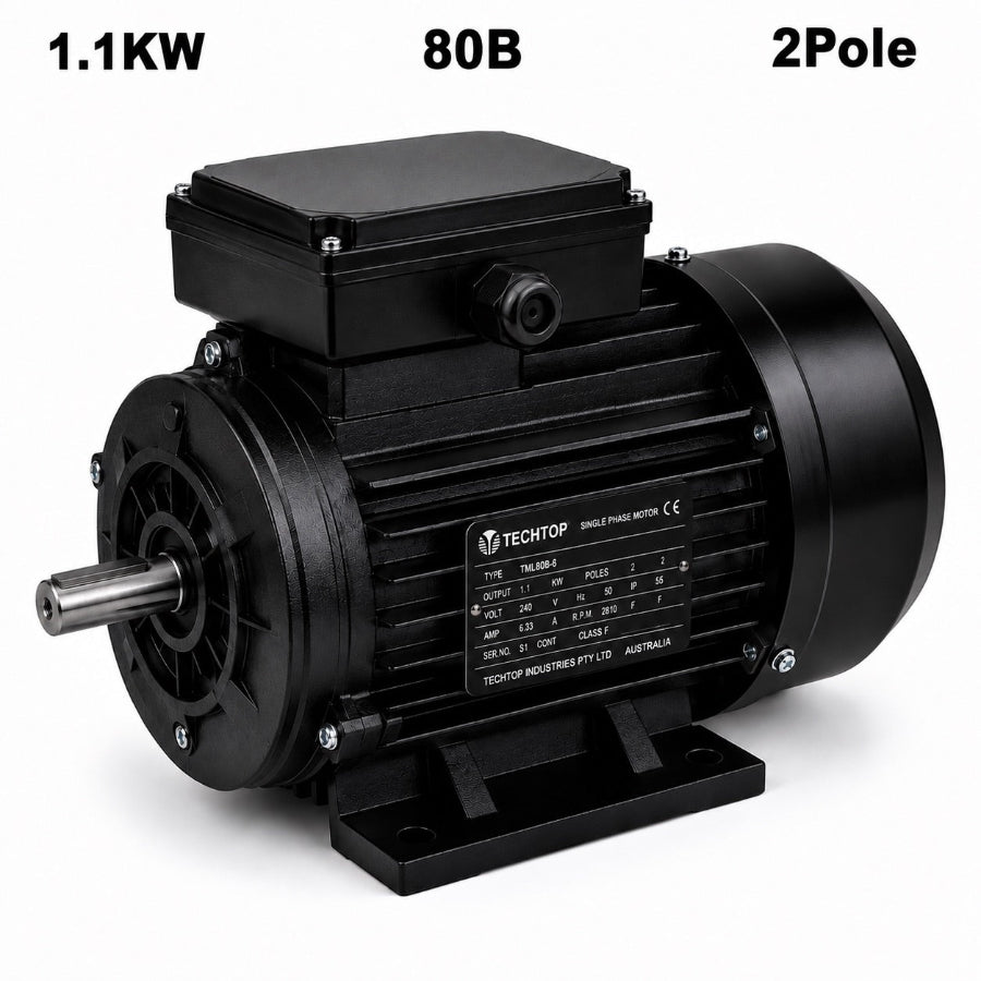 Techtop TML 80B 1.1kW 2 Pole 240V single phase electric motor