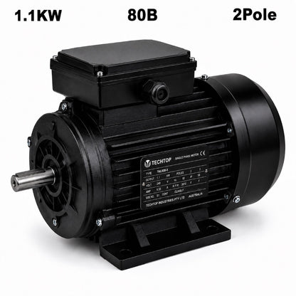 Techtop TML 80B 1.1kW 2 Pole 240V single phase electric motor