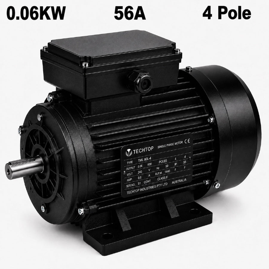 Techtop TAI 0.06kW 4 pole 56A frame three phase aluminium electric motor