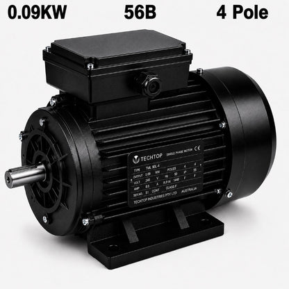 Techtop TAI 0.09kW 4 pole 56B frame three phase aluminium electric motor