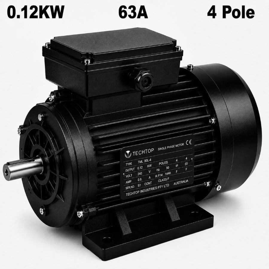 Techtop TAI 0.12kW 4 pole 63A frame three phase aluminium electric motor