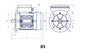 Techtop TML-100LA-4 B5 flange motor detailed front dimensions