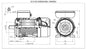 Techtop TML-100LA-4 electric motor detailed dimensions diagram